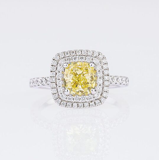 Fancy Diamant-Brillant-Ring