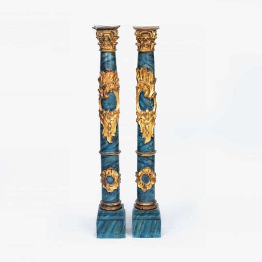 Pair of decorative Rococo Columns