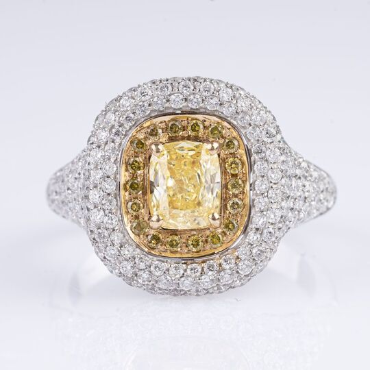 Fancy Diamant-Brillant-Ring