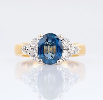 Saphir-Brillant-Ring