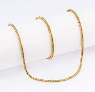A Gold Necklace with matching Bracelet