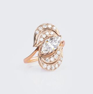 Russischer Vintage Diamant-Ring