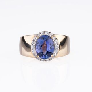A Tanzanite Diamond Ring