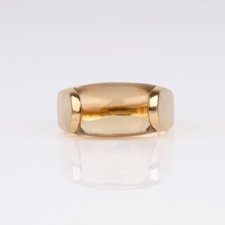 A Gold Ring with Citrine 'Tronchetto'
