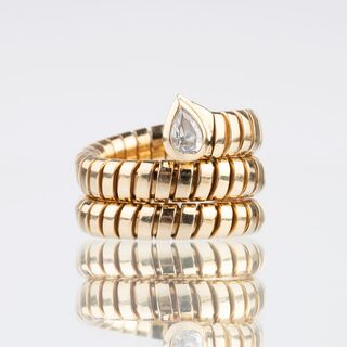 Gold-Ring mit Diamant 'Serpenti'