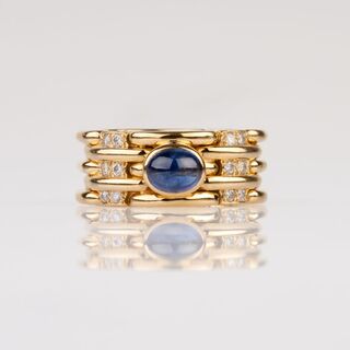 A Sapphire Diamond Ring