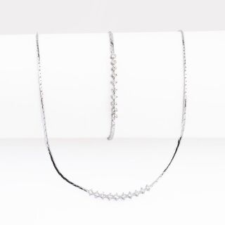 Zierliche Brillant-Kette mit passendem Armband