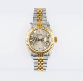A Lady's Wristwatch 'Lady Datejust' with Jubille Diamond Dial