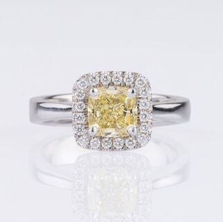 A Fancy Diamond Solitaire Ring