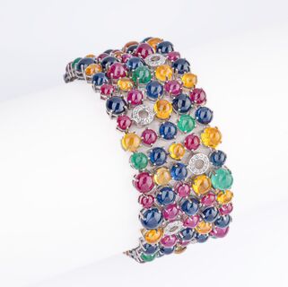 A Colourful Precious Stones Bracelet 'Tutti Frutti'