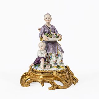 A Japanese with Child and Ormolu Mounting