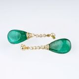 Paar herausragender Smaragd-Brillant-Ohrhänger - Bild 3