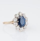 A Diamond Ring with Natural Sapphire - image 2