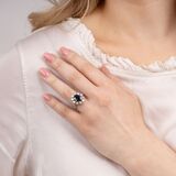 A Diamond Ring with Natural Sapphire - image 3