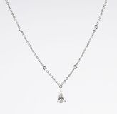A fine-white Diamond Pendant on Necklace - image 2