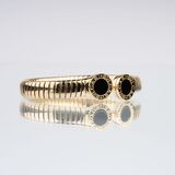 A Gold Onyx Bangle Bracelet 'Tubogas' - image 2