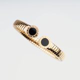 A Gold Onyx Bangle Bracelet 'Tubogas' - image 4