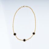 Gold-Collier mit Onyx 'Tubogas' - Bild 1