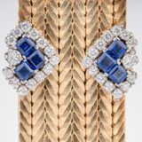 A rare Vintage Gold Bracelet with Sapphire Diamond Clasp - image 3