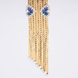 A rare Vintage Gold Bracelet with Sapphire Diamond Clasp - image 4