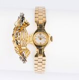 Vintage Damen-Schmuckuhr mit Brillant-Besatz von Knoll & Pregizer - Bild 2