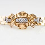 Vintage Damen-Schmuckuhr mit Brillant-Besatz von Knoll & Pregizer - Bild 3