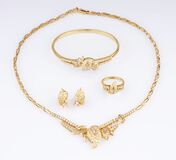 A Diamond Parure with Necklace, Bangle Bracelet, Ring and Pair of Earclips - image 1