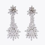 A Pair of fine Flower Diamond Earpendants - image 1