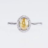 A Fancy Diamond Ring with small Diamonds - image 1