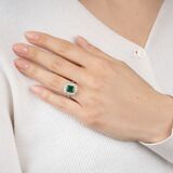 An Emerald Diamond Ring - image 3