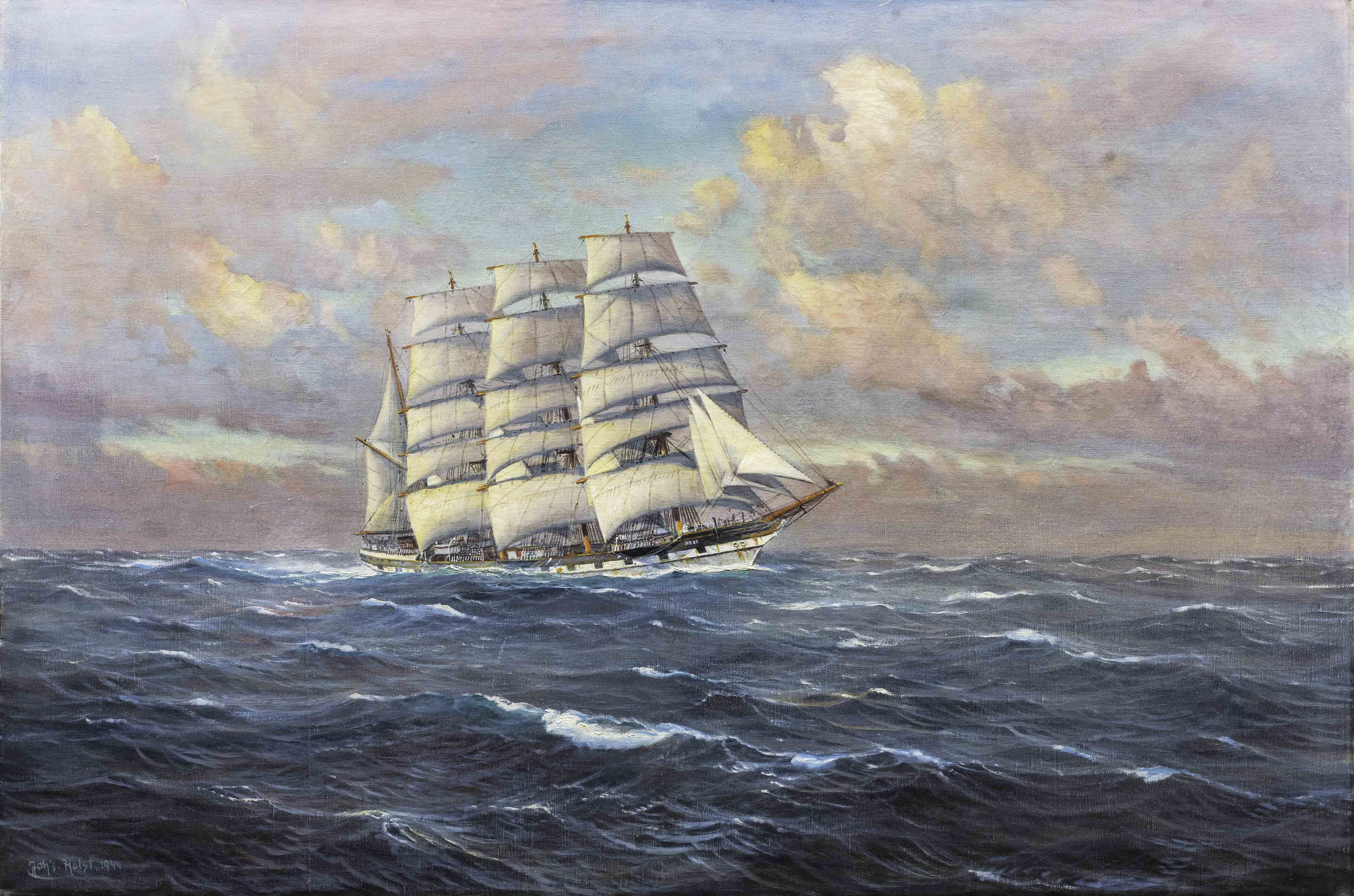 Johannes Holst - Four Mast Barque Hebe Four Mast Barque Hebe