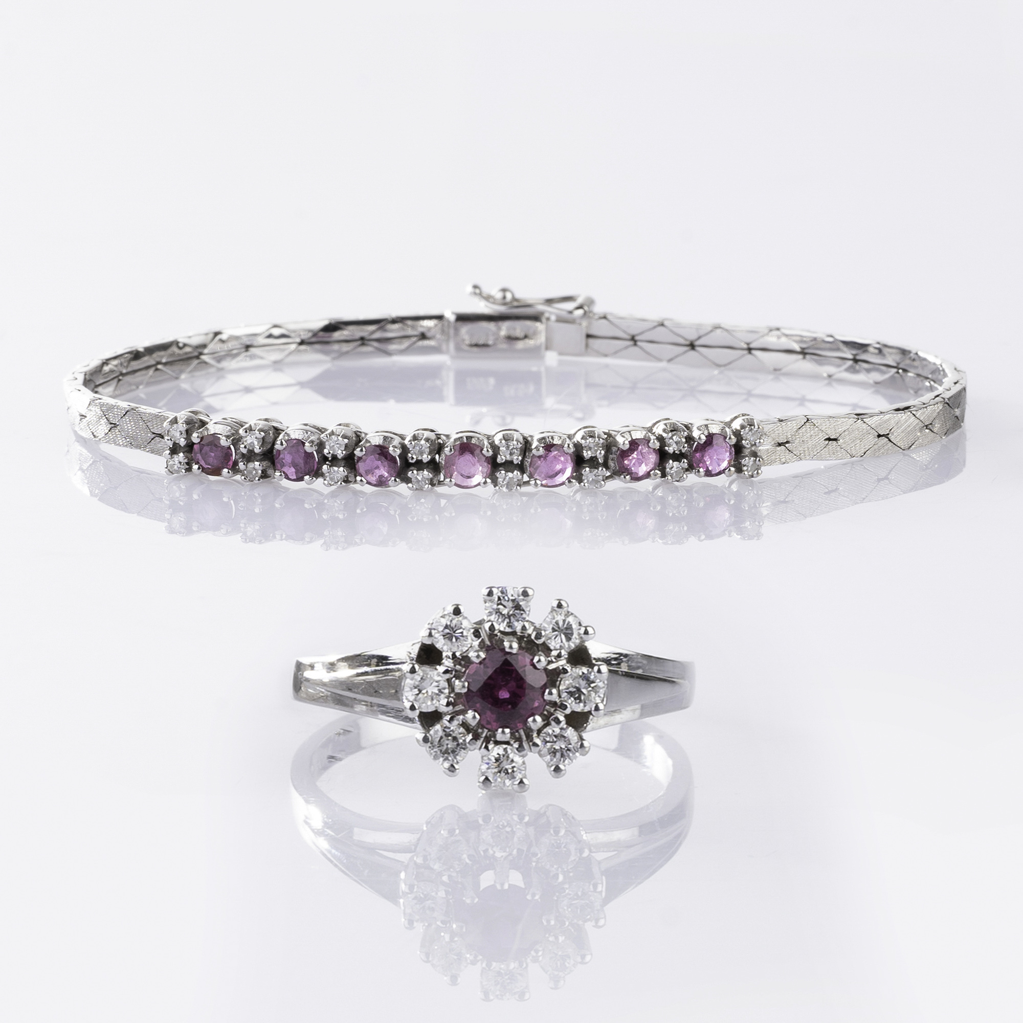Rubin-Diamant Ring und Armband Rubin-Diamant Ring und Armband