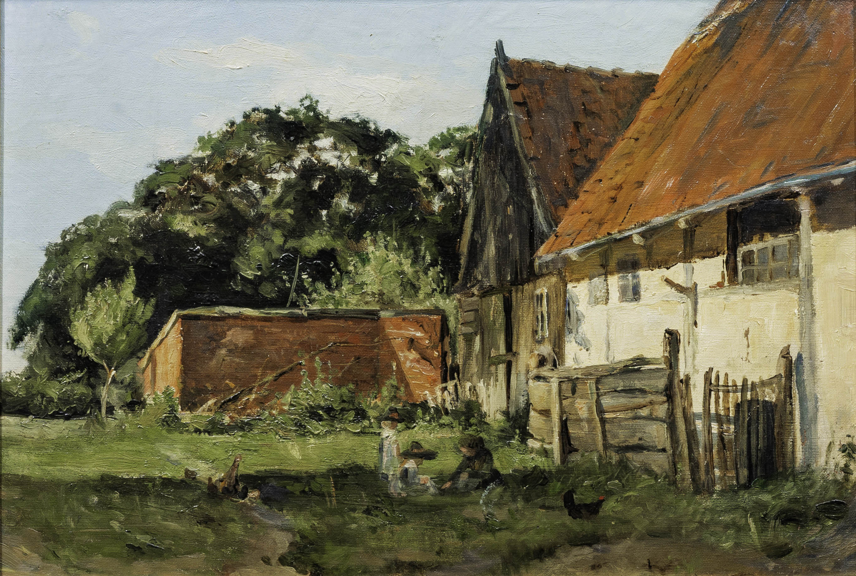 Otto Modersohn - Farm Yard near Münster in Westfalen Farm Yard near Münster in Westfalen