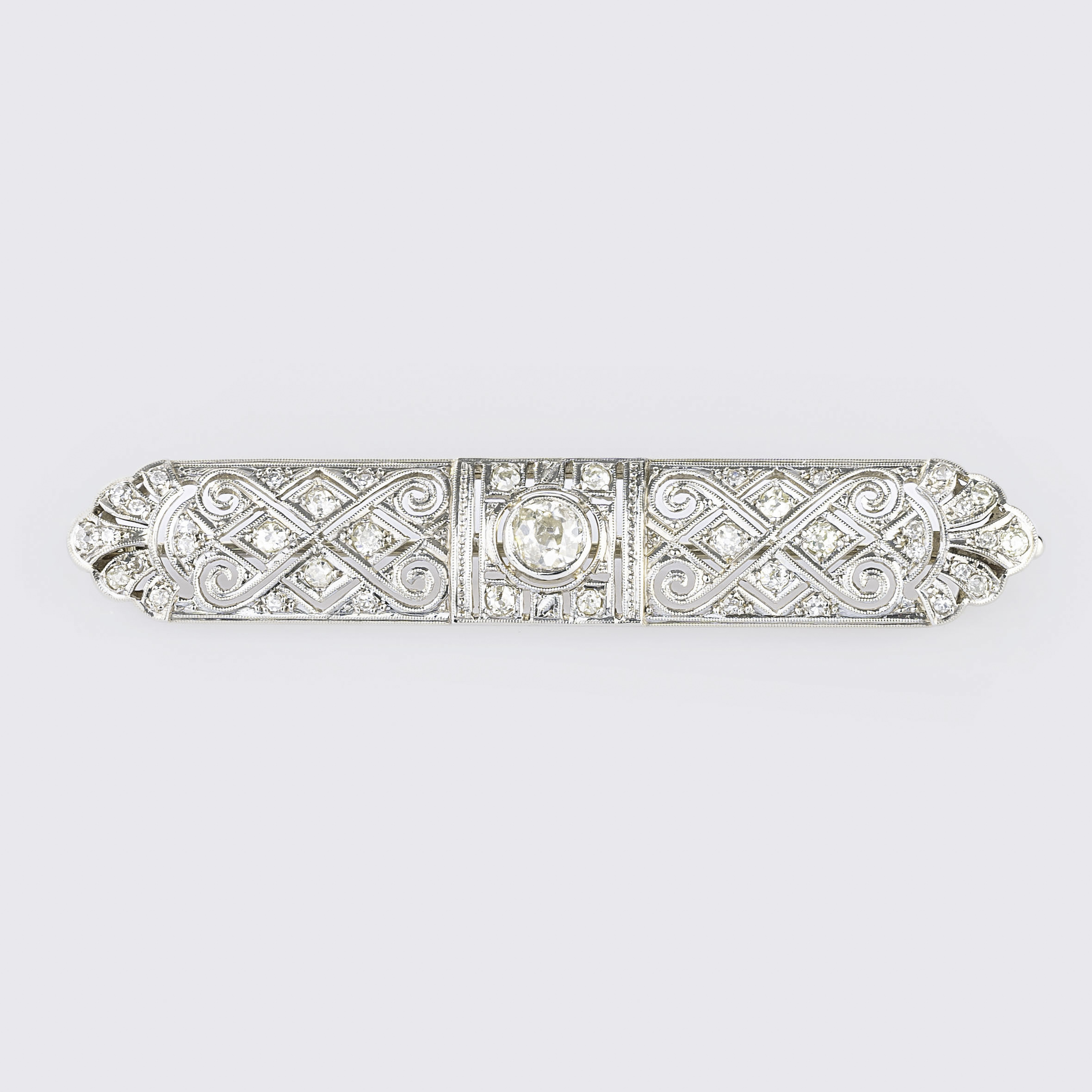 An Art-déco Diamond Brooch An Art-déco Diamond Brooch