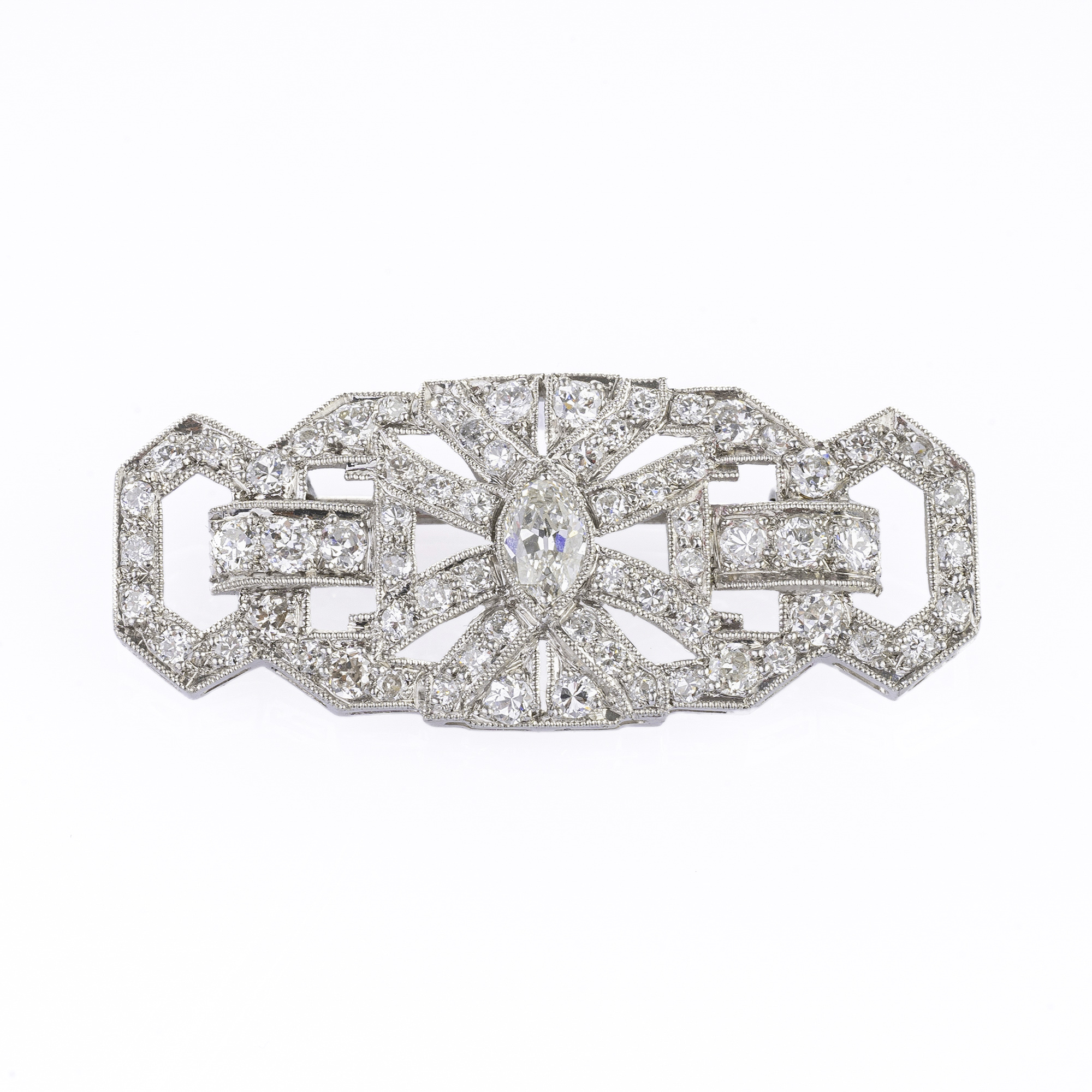 A small Art-déco Diamond Brooch A small Art-déco Diamond Brooch