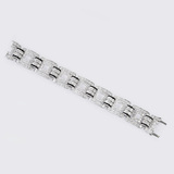 A highcarat Art-déco Diamond Bracelet with colour contrast Onyx stones - image 2