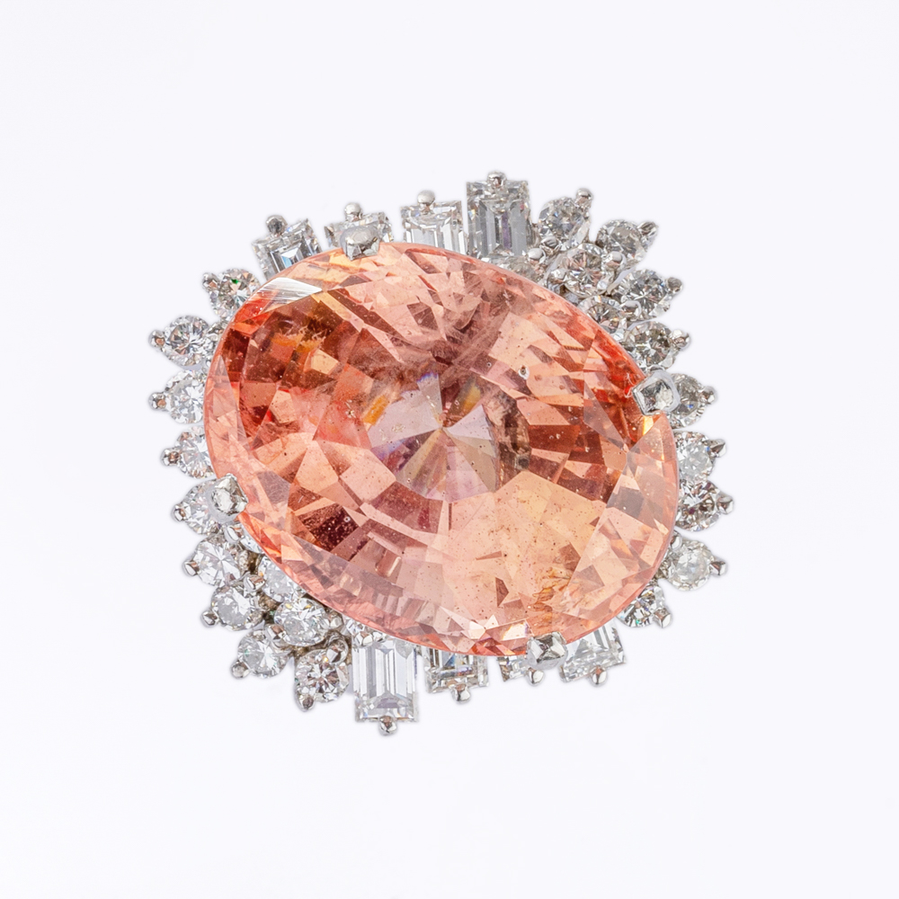 Extremely rare, highcarat and natural Padparadscha Sapphire Ring - image 4