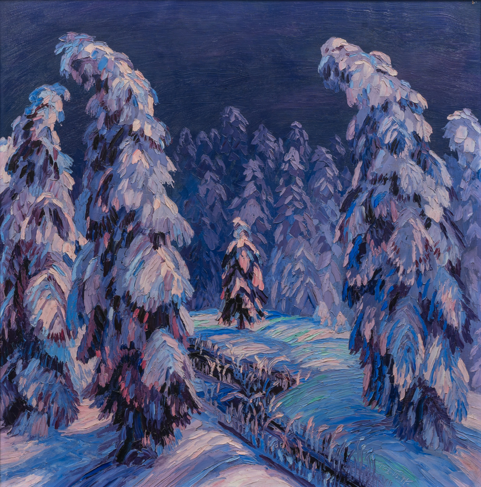 Wenzel Hablik - Forest in Winter Forest in Winter