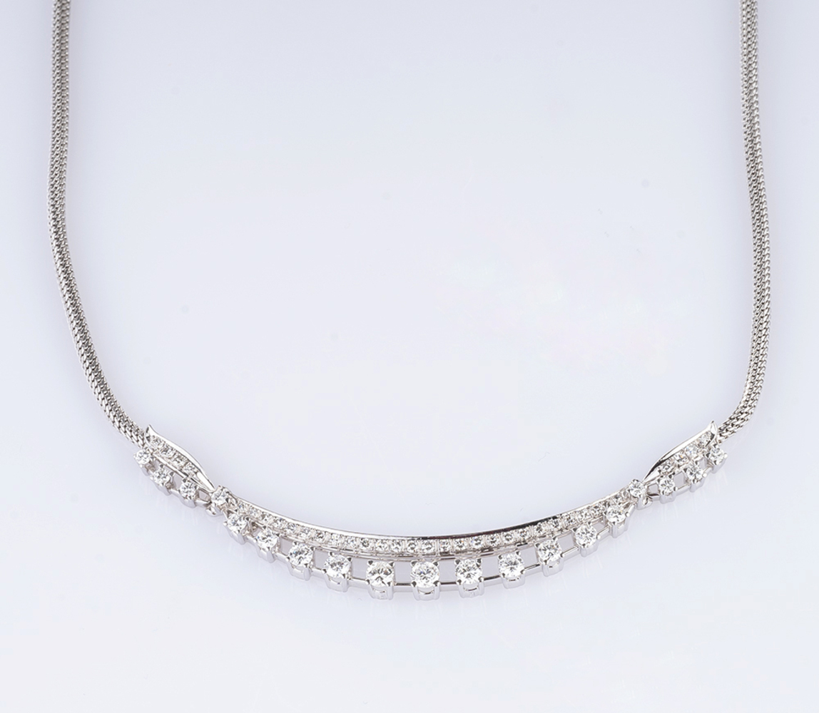 Collier mit feinem Brillant-Besatz - Bild 2
