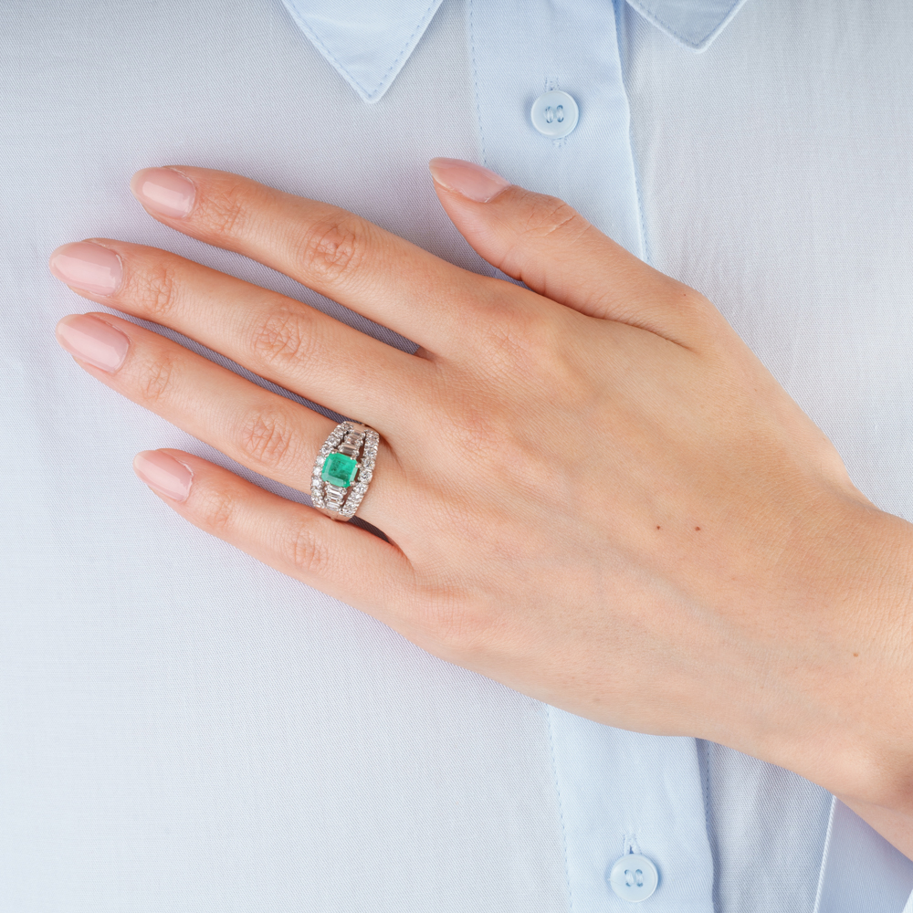 Smaragd-Diamant-Ring - Bild 3