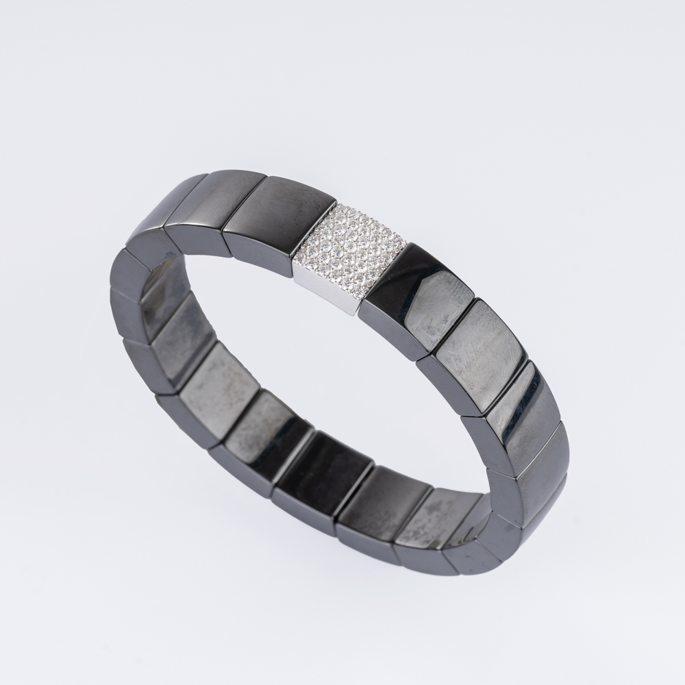 Keramik-Flexiarmband mit Brillanten - Bild 4