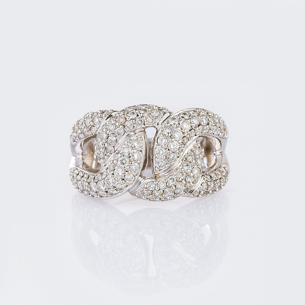 Knot-Shaped Diamond Ring