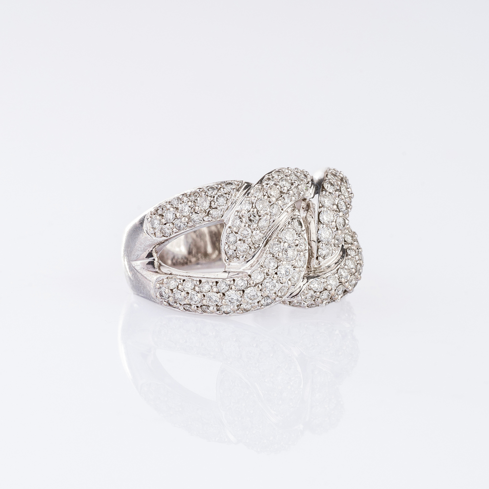 Knot-Shaped Diamond Ring - image 2