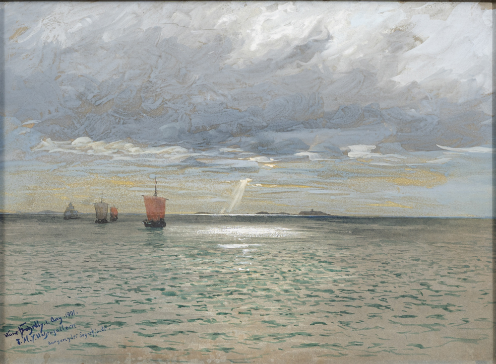 Hans Bohrdt - S.M.Y. Hohenzollern, Ausgang des Sognefjords S.M.Y. Hohenzollern, Ausgang des Sognefjords