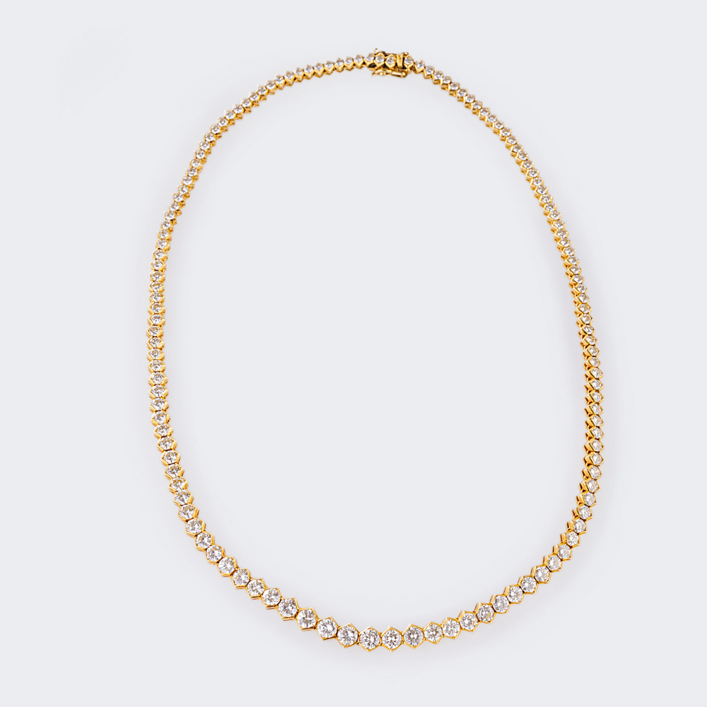 Hochkarätiges Rivière Brillant-Collier Hochkarätiges Rivière Brillant-Collier