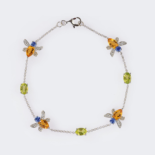 Petite Precious Stone Bracelet 'Bees'