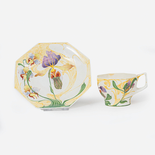 Rare Eggshell Cup with Lilies
