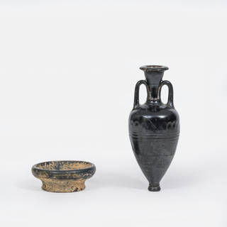 A Small Etruscan Amphora and small bowl