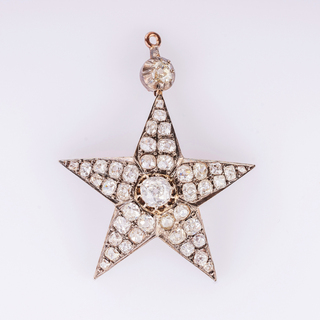 Belle Époque Star Pendant with Old-Cut Diamonds