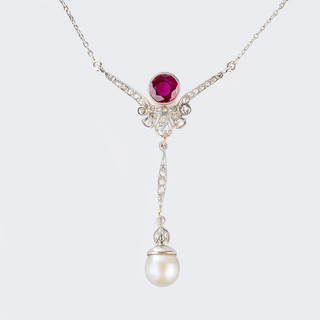 Petite Pearl Diamond Necklace